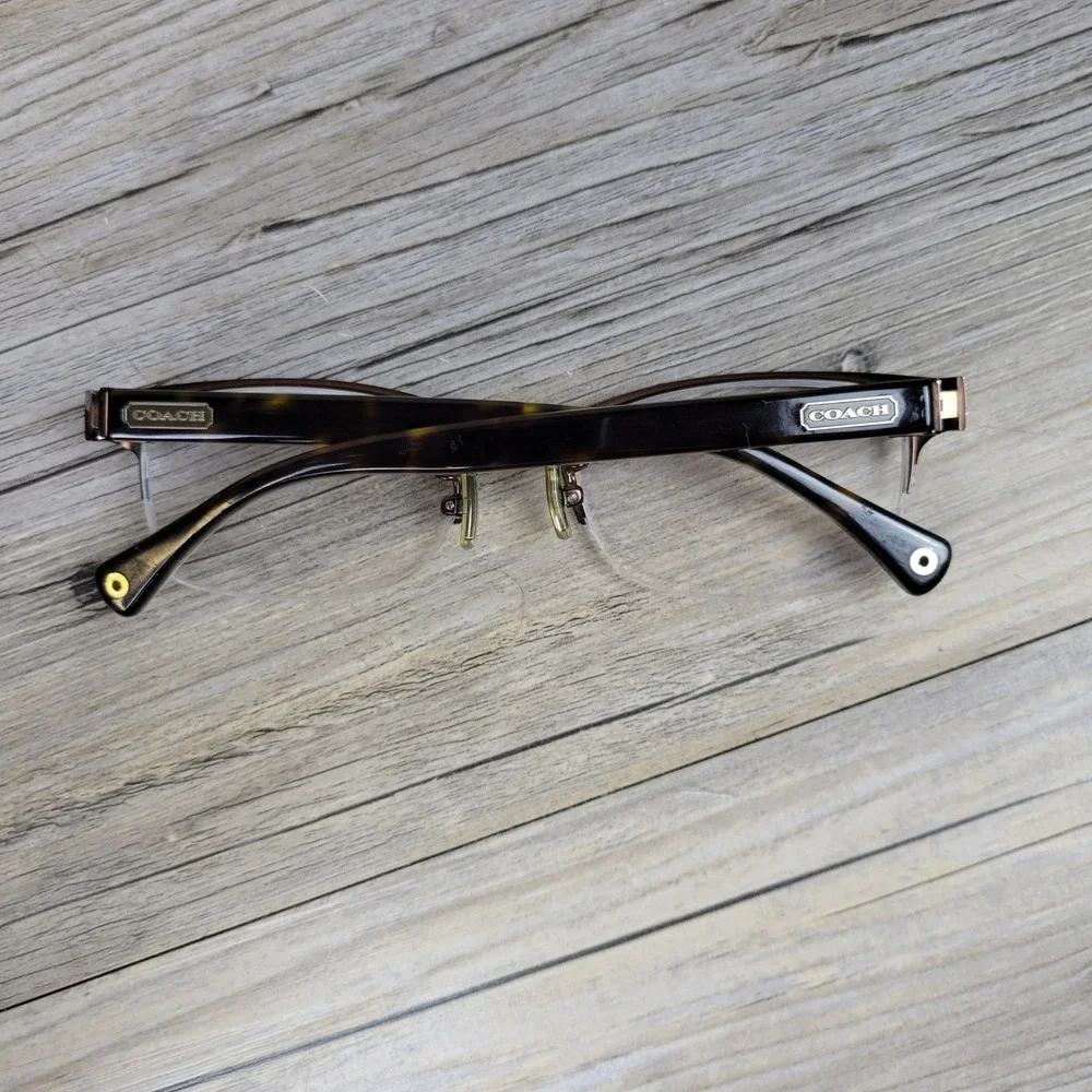 Coach Eyeglass Frames HC 5038 Montana 9076 Satin Brown Half Rim Womens 52-17-135